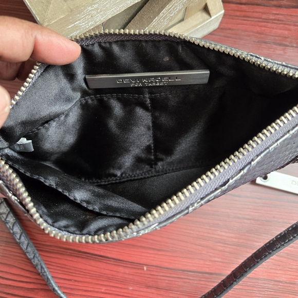 Snakeskin Devi Kroell Clutch/Wristlet Gray - Picture 3 of 4